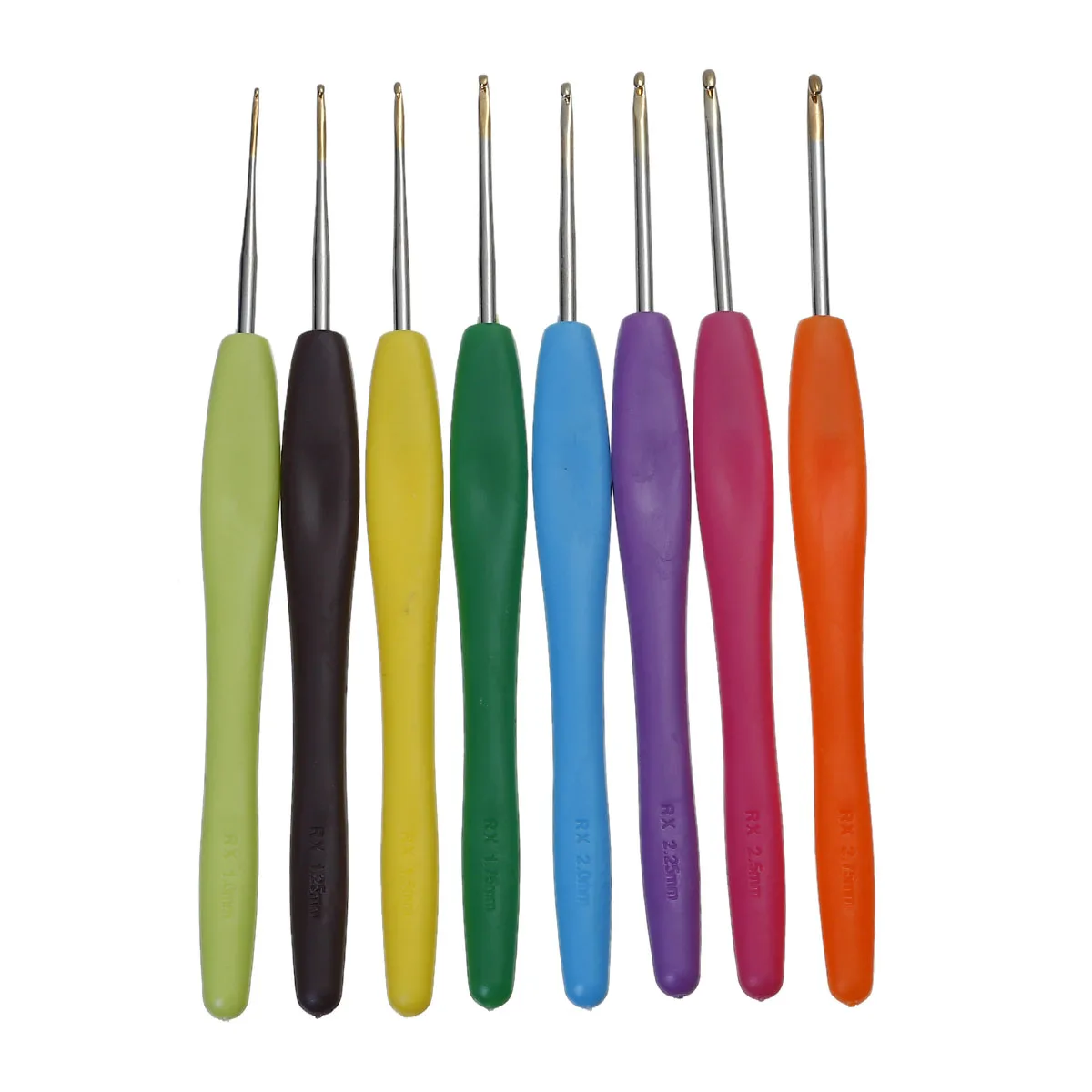 

Plastic Aluminum Crochet Hooks At Random 13.5cm(5 3/8"), 1 Set(8 PCs/Set)