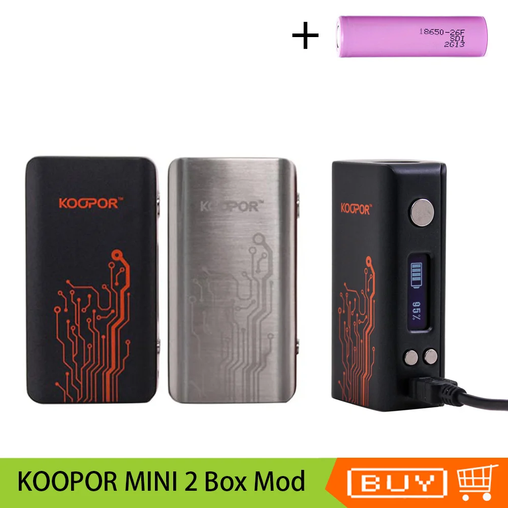 

Original SMOK KOOPOR MINI 2 Box Mod 80W TC VW Dual Driver Vape Mod Support One 18650 Battery Electronic Cigarette Mod