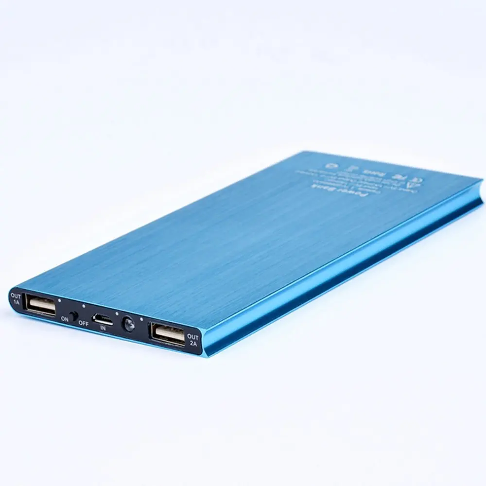 Ultra Slim Dual USB Ports Portable External Power Bank Charger 20000mAh