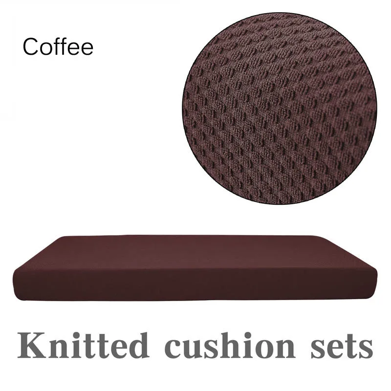 

1/2/3/4 Seat Sofa Cushion Cover Knitted Chair Cover Furniture Protector Spandex Washable Removable Slipcover
