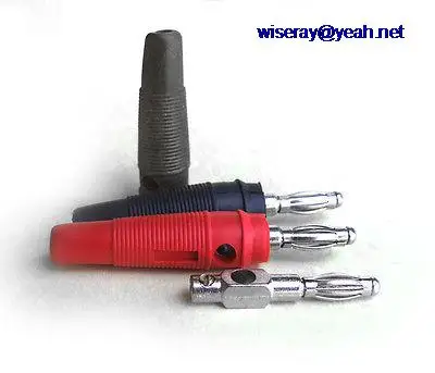 

DHL/EMS 500PC Red black 4MM Banana Plug Screw Cable for BINDING POST Testers Test Probes-A7