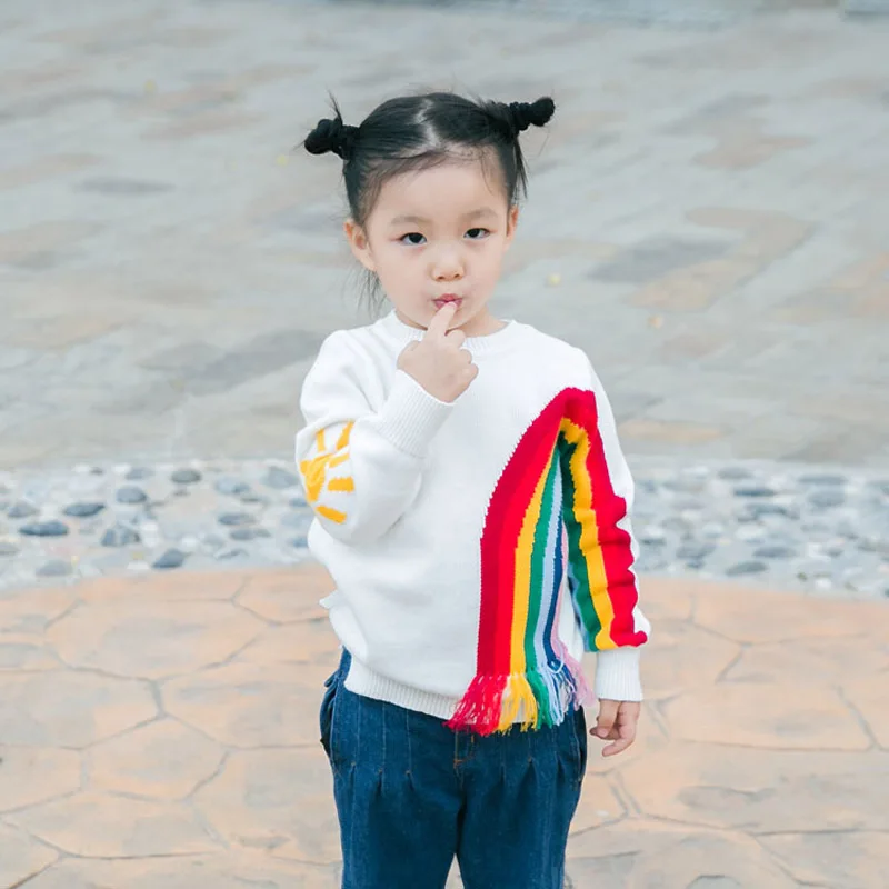 Mommy-and-kids-rainbow-sweater-Family-Matching-Clothing-Mother-Daughter-family-clothes-Mom-Son-family