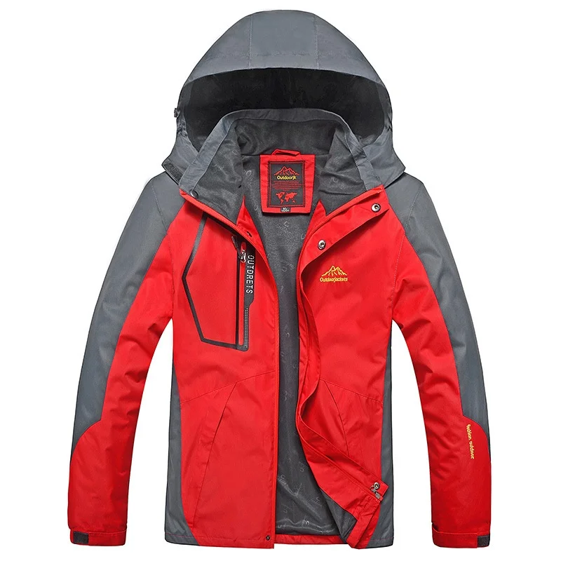 Новинка, брендовая мужская зимняя куртка, утепленная парка с капюшоном, куртка, повседневная, плюс размер 4XL 5XL, зимняя мужская куртка, WA192 - Цвет: thin red