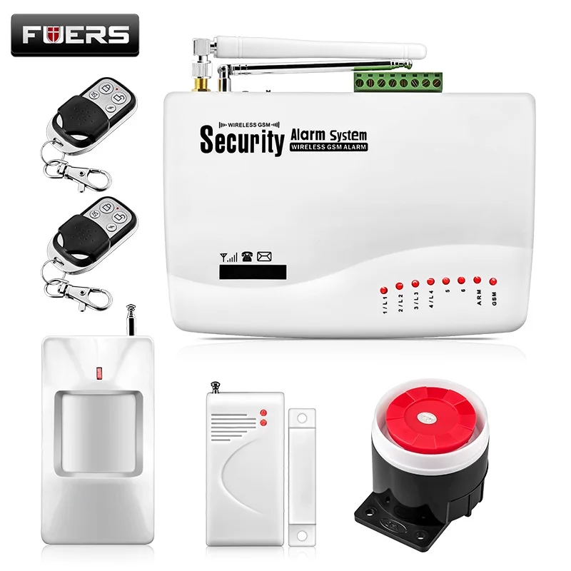 Wireless GSM Alarm System For Home Security System With PIR Door Sensor 850 900 1800 1900MHz