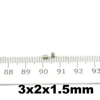 

Strong Block cubes Magnets 3x2x1.5mm Precision Neodymium Sensor Magnets N42 Tinny Magnetics for Art Craft Connection 200pcs