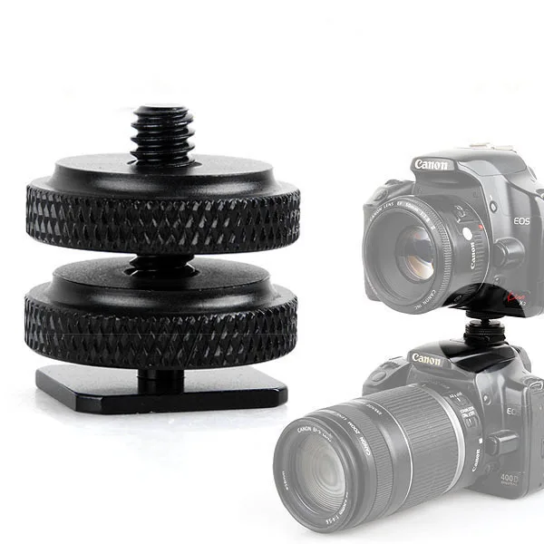 

5PCS 1/4' Tripod Screw with Double Layer Flash Hot Shoe Holder Mount Adapter Photo Studio Accessories