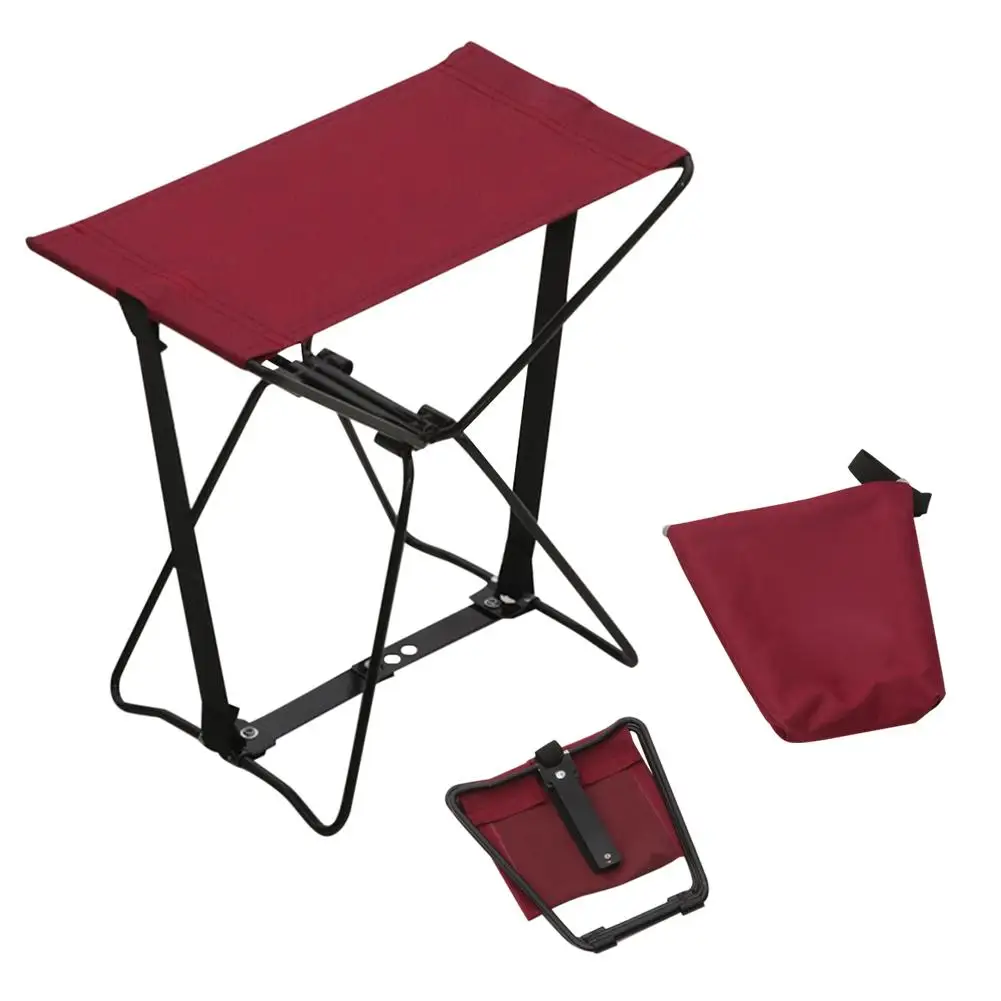 

Outdoor Folding Stool Lightweight Portable Folding Chair Park Mazar For Camping Fishing Mountain Hiking Traveling BBQ Picnic