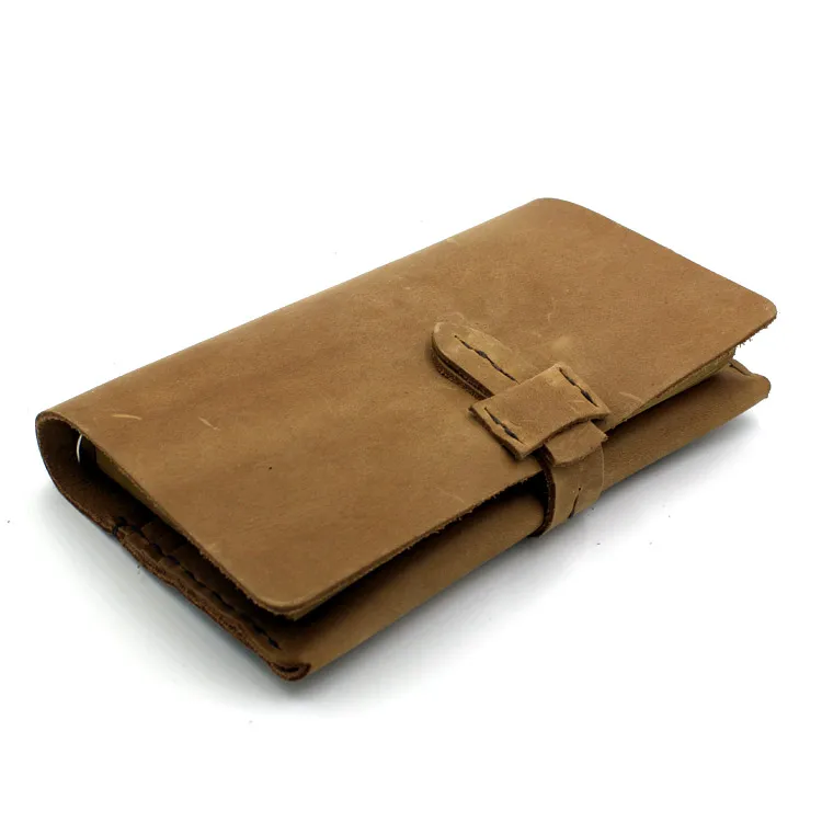 

Blank Diaries Journals notebook note book vintage simple genuine leather with wallet combine diary with wallet