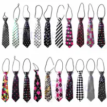 2017 Girls Boys Elastic Tie 30 Styles Cute Chirldren Wedding Party Necktie Fashion Suit Baby Printed