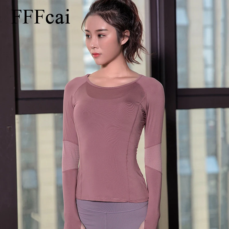 

2019 New Blue Black Rose Sports Tops Gym Women Fitness T Shirt Woman Long Sleeve Yoga Top Mesh Womens Gym Tops Sport Wear Women