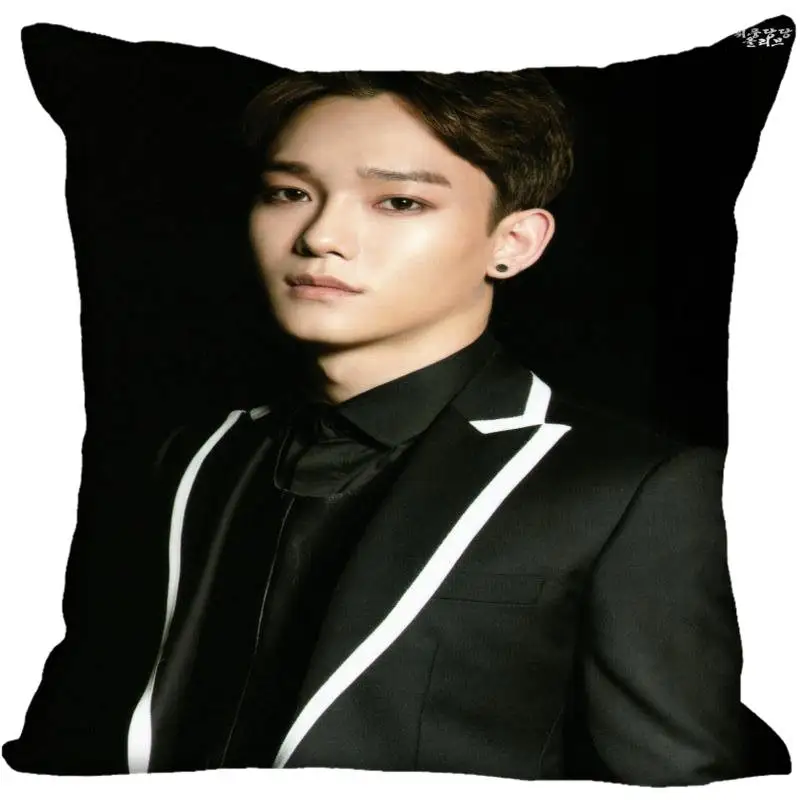 10 На заказ Kpop EXO Chen печатные квадратные шелковые наволочки 40x40 см, 35x35 см одна сторона атласная Наволочка логотип - Цвет: 10