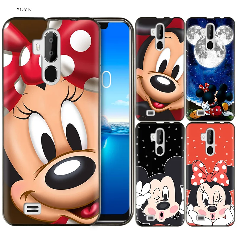 

Silicone Coque Shell Cell Phone Case for Oukitel C12 PRO C12Pro Black Dark Cases Cartoon Minnie Mouse