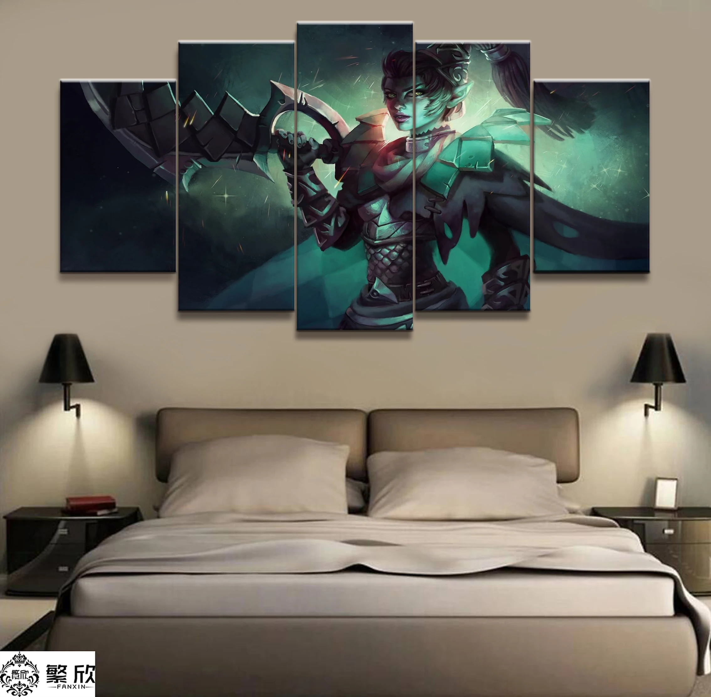 

Wall Art Game Poster 5 Pieces DOTA 2 Poster Printed Canvas Painting Pictures Modern Painting On Canvas Decoration