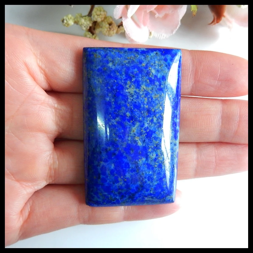 

Semi-precious stones, Jewelry accessories, birthday gift,Natural stone Lapis Lazuli Cabochon ,50x31x7mm,24.8g