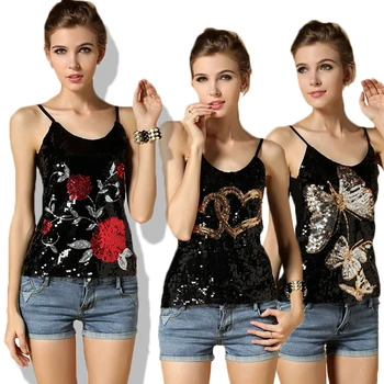 

Korean T-shirts For Women 2019 Fashion Summer T Shirt Women T Shirt Sexy Sequin Sling Tee Elegant Female T-shirt Camiseta Mujer