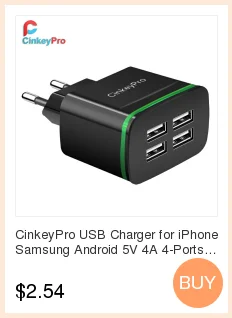 CinkeyPro 4 порта USB зарядное устройство с Светодиодный Светильник настольный адаптер мобильный телефон Быстрая зарядка для iPhone iPad samsung универсальный