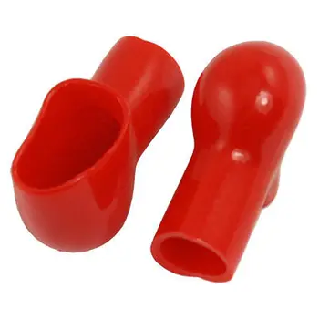 

Smoking Pipe Style Battery Terminal Insulating Covers Boots Red