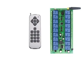 

super DC12V 24V Wide voltage 18CH 18Channe RF wireless remote control switch System, 1 X Transmitter + 1 X Receiver,315/433 MHZ
