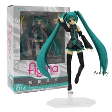 Hatsune Miku figma 014 PVC Action Figure Doll Model Toy Collectibles Joints Movable Interchangeable 13cm