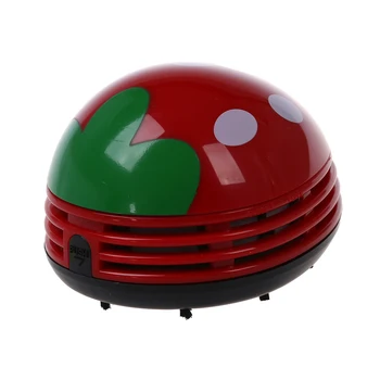 

Top Sale min Dots Red Green Strawberry Vacuum Desk Mini Dust Cleaner