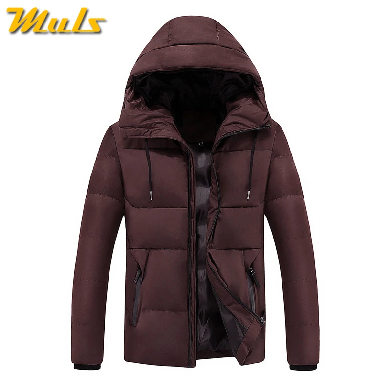 

4XL Mens Cotton Padded Youth Winter Warm Mens Jackets Wind Resistant Autumn Thick Hooded Jacket Coats Men 2018 New Dropshipping