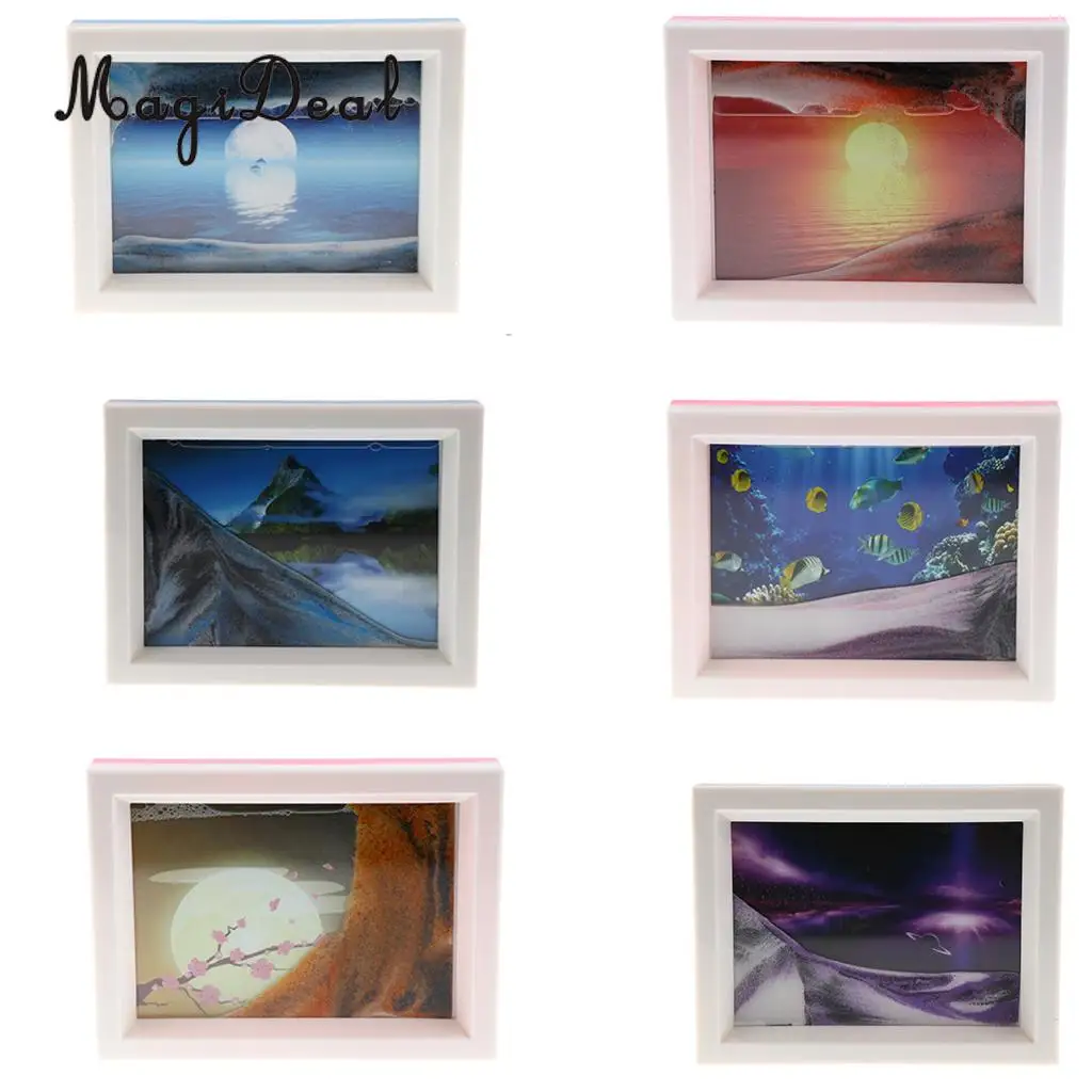 Floating Liquid Motion Timer Flowing Sand Drawing Psychedelic Starry Sky for Office Desk Tabletop Ornament Novelty Friends Gift