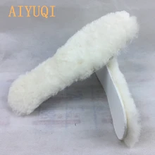 Натуральная шерсть подкладка для женской обуви мех австралийская шерсть теплые зимние толстые стельки из овчины