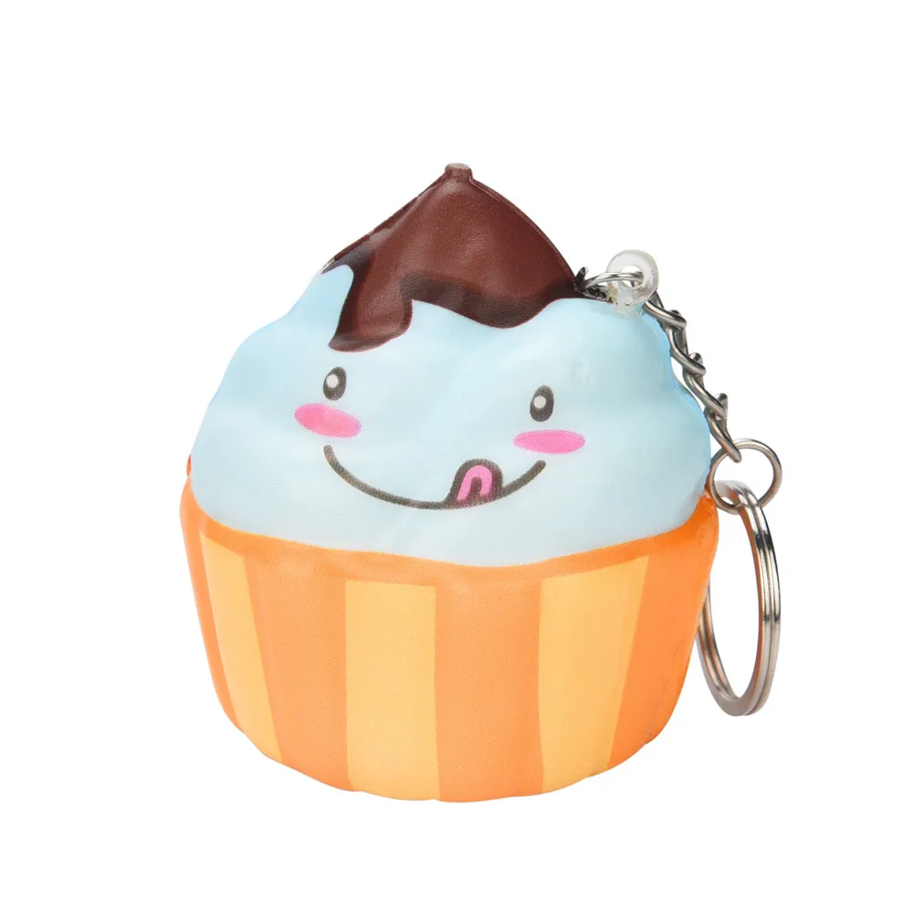 

Cute Ice Cream Stress Reliever Keychain Scented Super Slow Rising Squeeze Toy Squishy Food Smooshy Mushy Jouet Fun Kids Decor