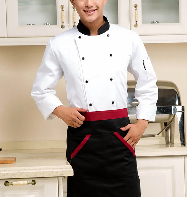 Хлопок Шеф-повар носить с короткими рукавами летние мужские отель Кухня шеф-повара Спецодежда повара