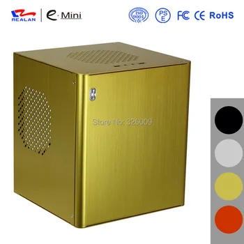 

HTPC mini-ITX Chassis, aluminum, USB3.0, 3.5''HDD, Support Stand Power, mini case of HTPC, WIFI COM PCI Audio Ports, Realan D3