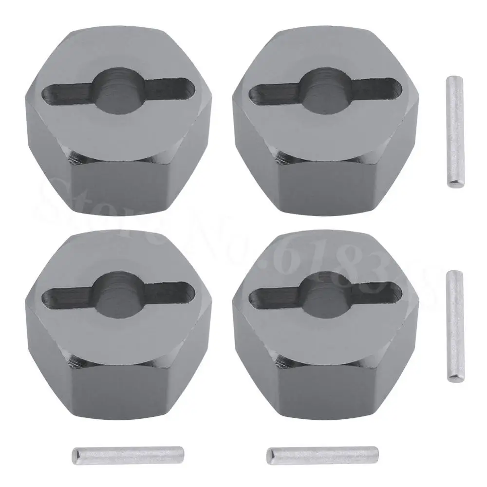 4Pcs RC Aluminum 14mm Wheel Hex Drive Hub Adapter Mount For HPI BULLET 3.0 ST MT Remote Control Car Replacement Parts - Цвет: Titanium