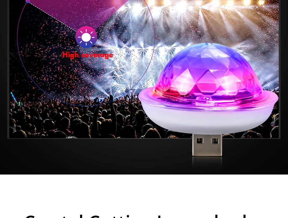 Mini USB led Party Lights Portable Crystal Magic Ball (8)