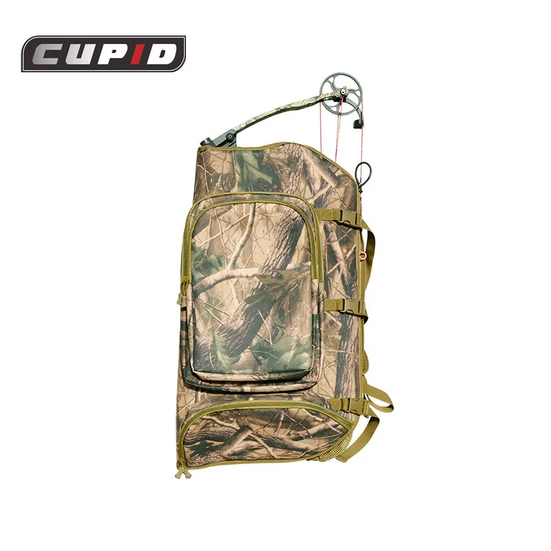 Compound Bow Case Archery Durable Canvas Bag Adjustable Strap Backpack