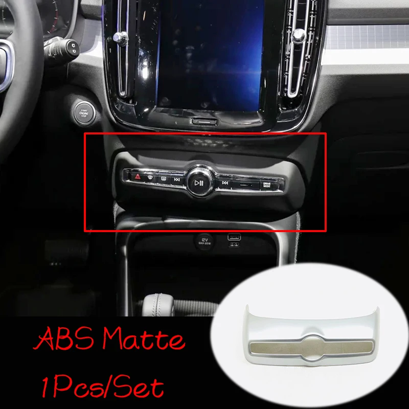 

For Volvo XC40 2017 2018 2019 accessories ABS Matte/Carbon fibre Car air conditioner Switch panel cover trim Car styling 1pcs