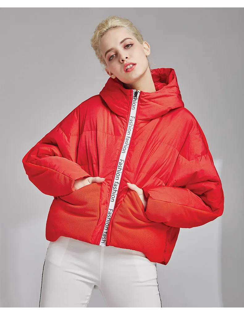BEEBOONE зима короткий женский модный пуховик Куртки tide бренд аутентичный