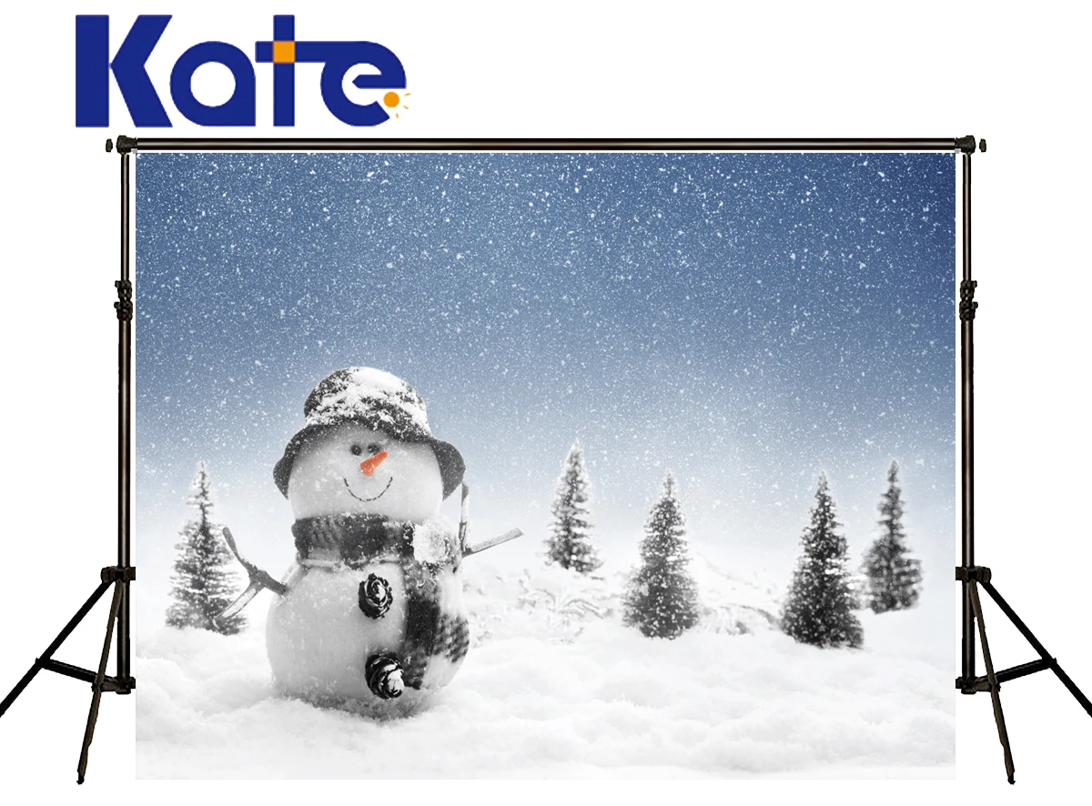 

KATE 5X7FT Christmas Photography Backdrop Snowflakes Backdrops Cartoon Boneco De Neve Backdrops Christmas Decorations For Home
