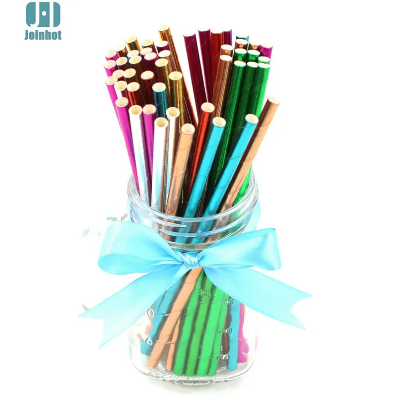 

25pcs Foil Gold Rose Gold Silver Paper Straws Wedding Favors Star Drinking Straws Birthday Party Decoration Kids Party Supplies