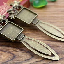 Новая мода 2 шт 20 мм внутренний размер античная бронза винтажный квадратный стиль ручной работы Закладка кабошон базовая Камея Установка(I1-22