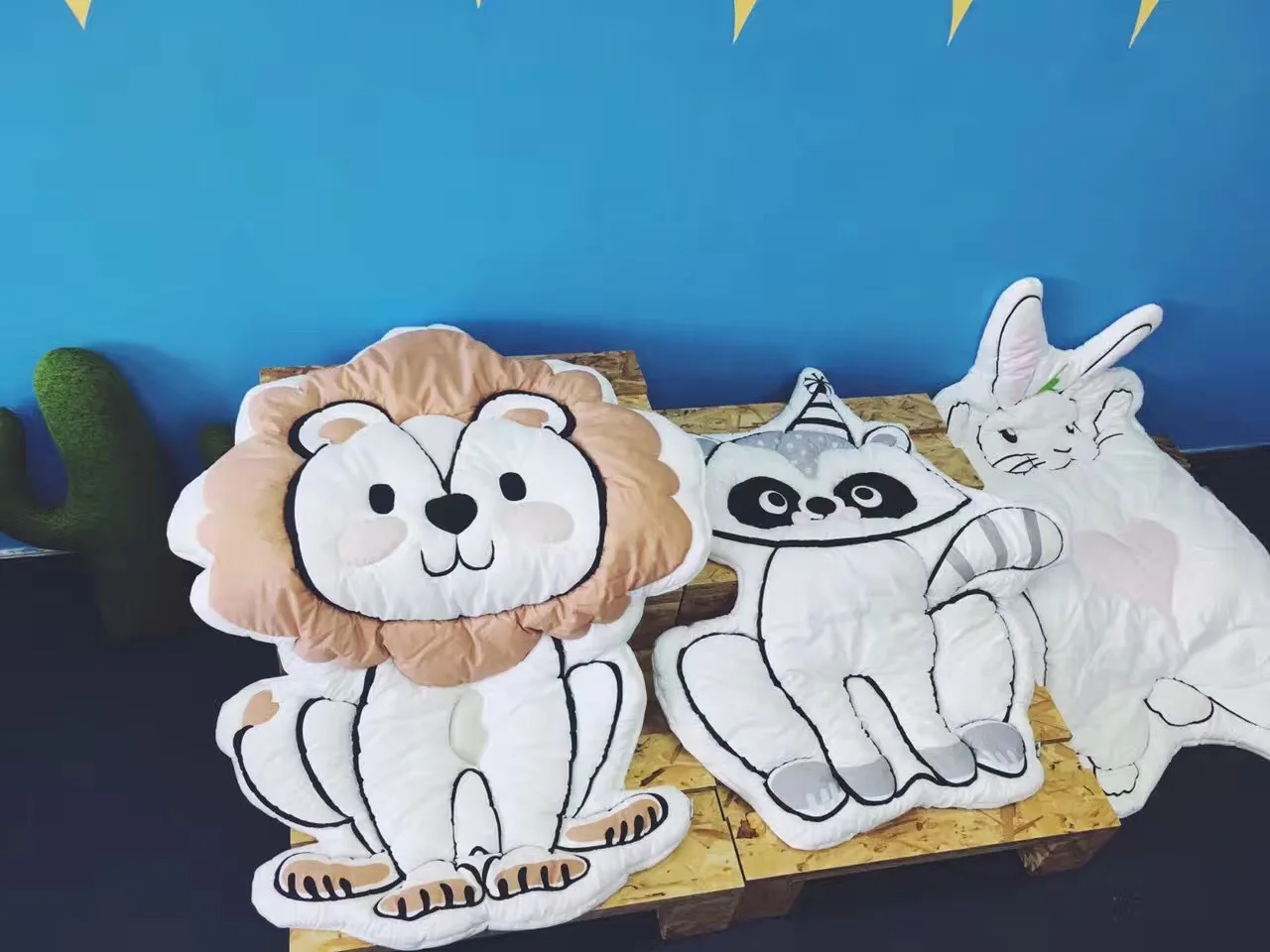 

Cotton bedding speelmat children Animal lion rabbit climbing mat Baby baby blanket newborn photography props tapete infantil