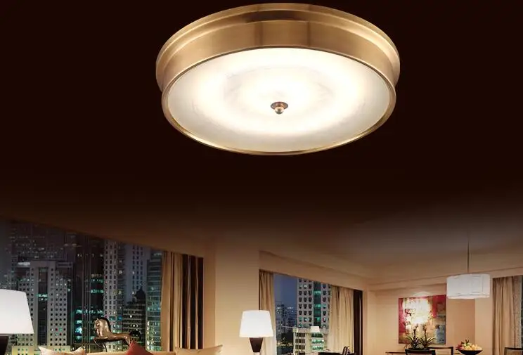

American copper round LED ceiling lamp led patch European entrance lamp simple atmosphere decorative ceiling light ZA626 ZL136