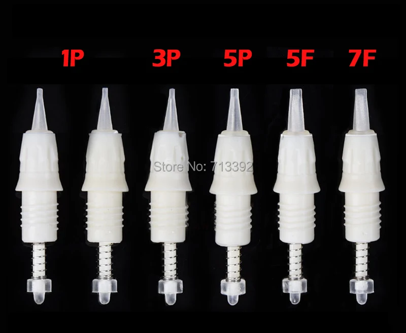 Шт. 100 шт. корейский Professional картридж Вышивка крестом иглы для Перманентный макияж машина бровей Иглы для татуажа