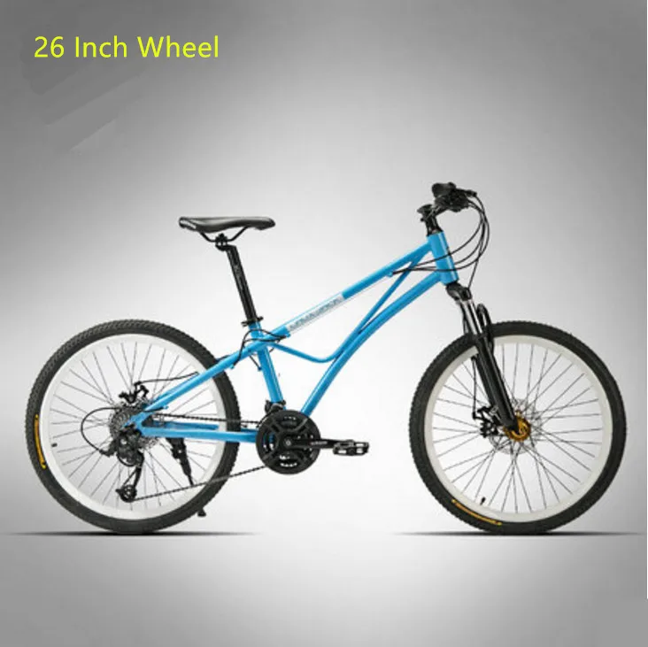 Бренд, рама из алюминиевого сплава, горный велосипед, для спорта на открытом воздухе, 24/26 дюймов, колеса, 24/27 скоростей, дисковый тормоз, MTB, велосипед - Цвет: Blue 26 inch