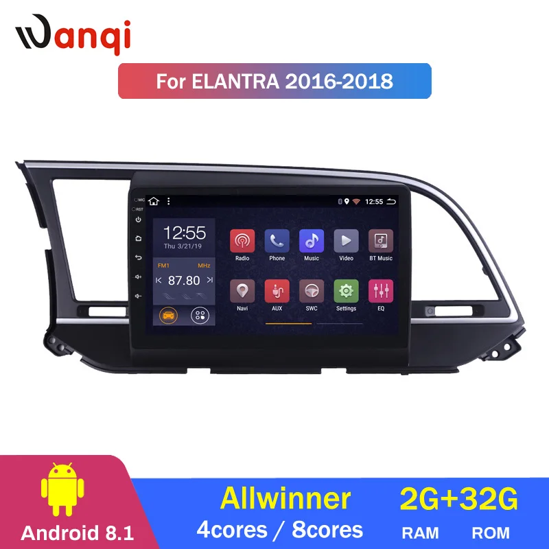 

2G RAM 32G ROM 9 inch Android 8.1 Car Multimedia Player GPS Navigation for Hyundai Elantra 2016-2018