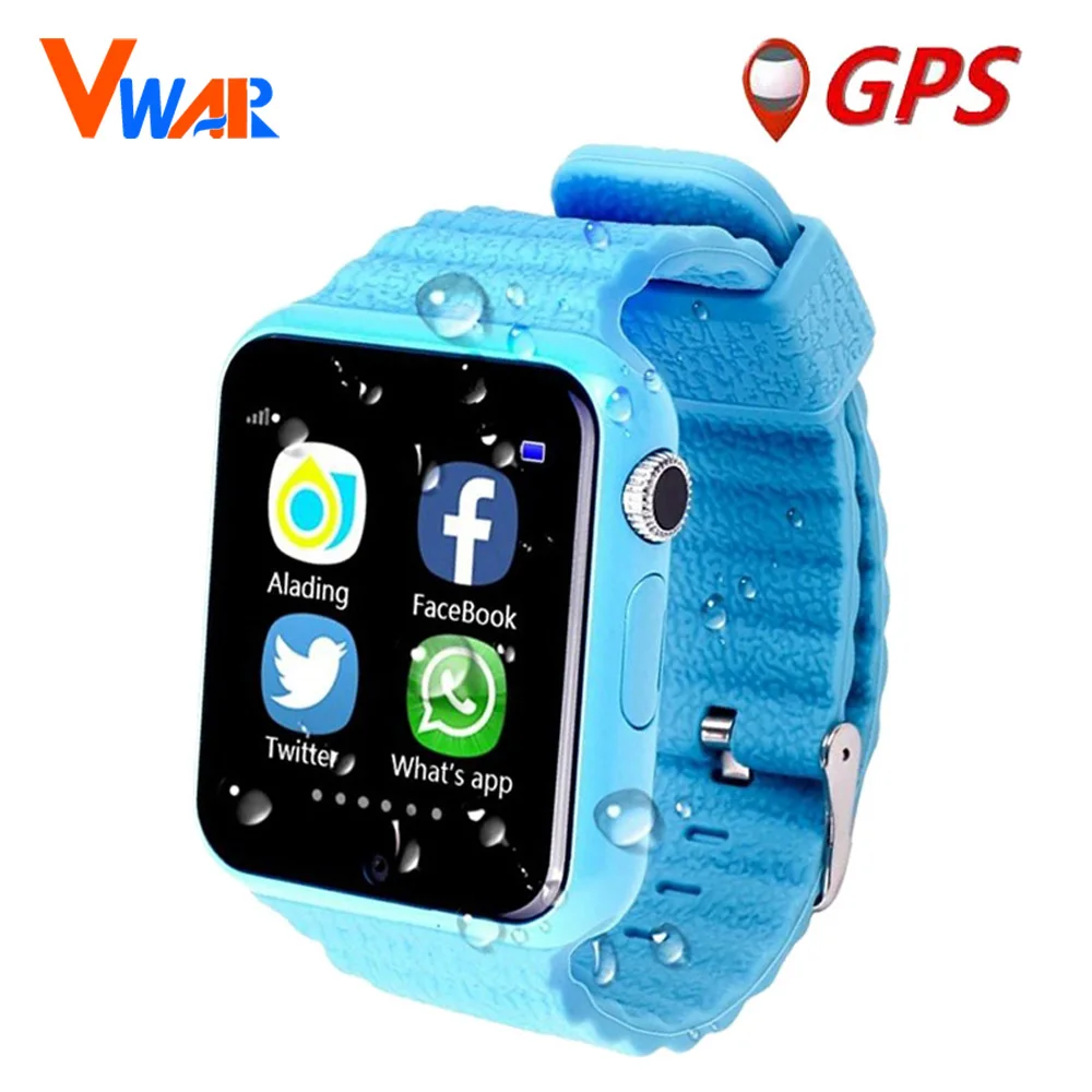 

Vwar V7K GPS Bluetooth Smart Watch with Camera for Kids Boy Girl Apple Android Phone Support SIM /TF Dial Call and Push Message