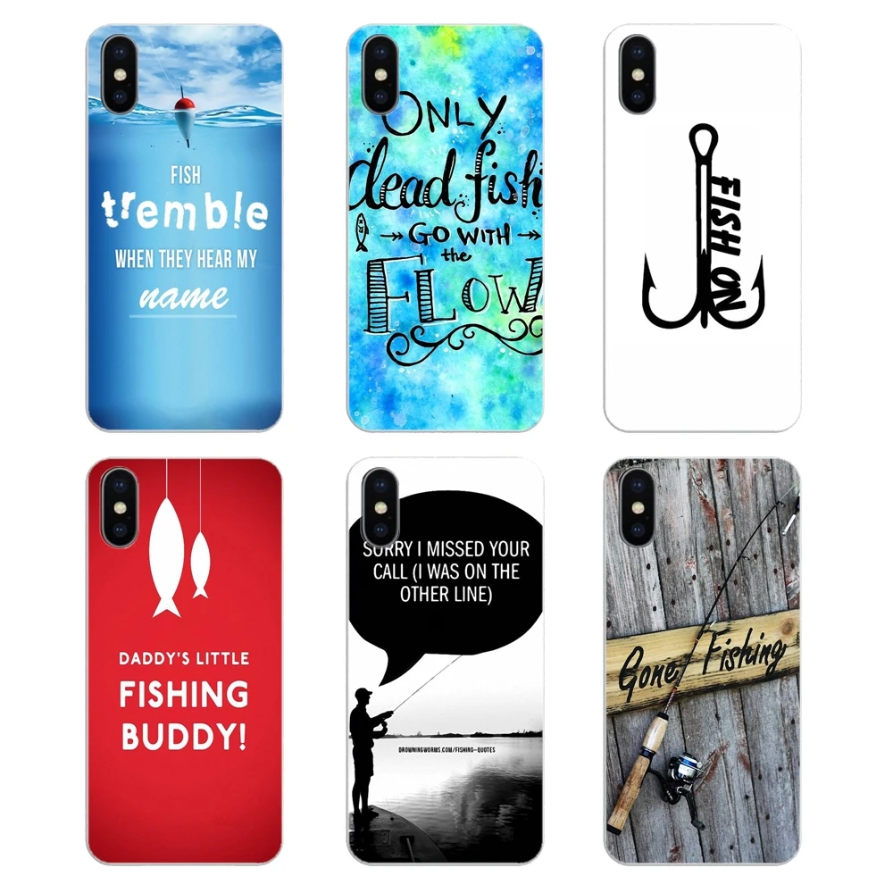 For Xiaomi Mi A1 A2 5X 6X 8 lite SE Pro Max Mix 2 2S 3 Mi5 Mi5S Angling Go Fishing quotes Transparent Soft Cases Covers |