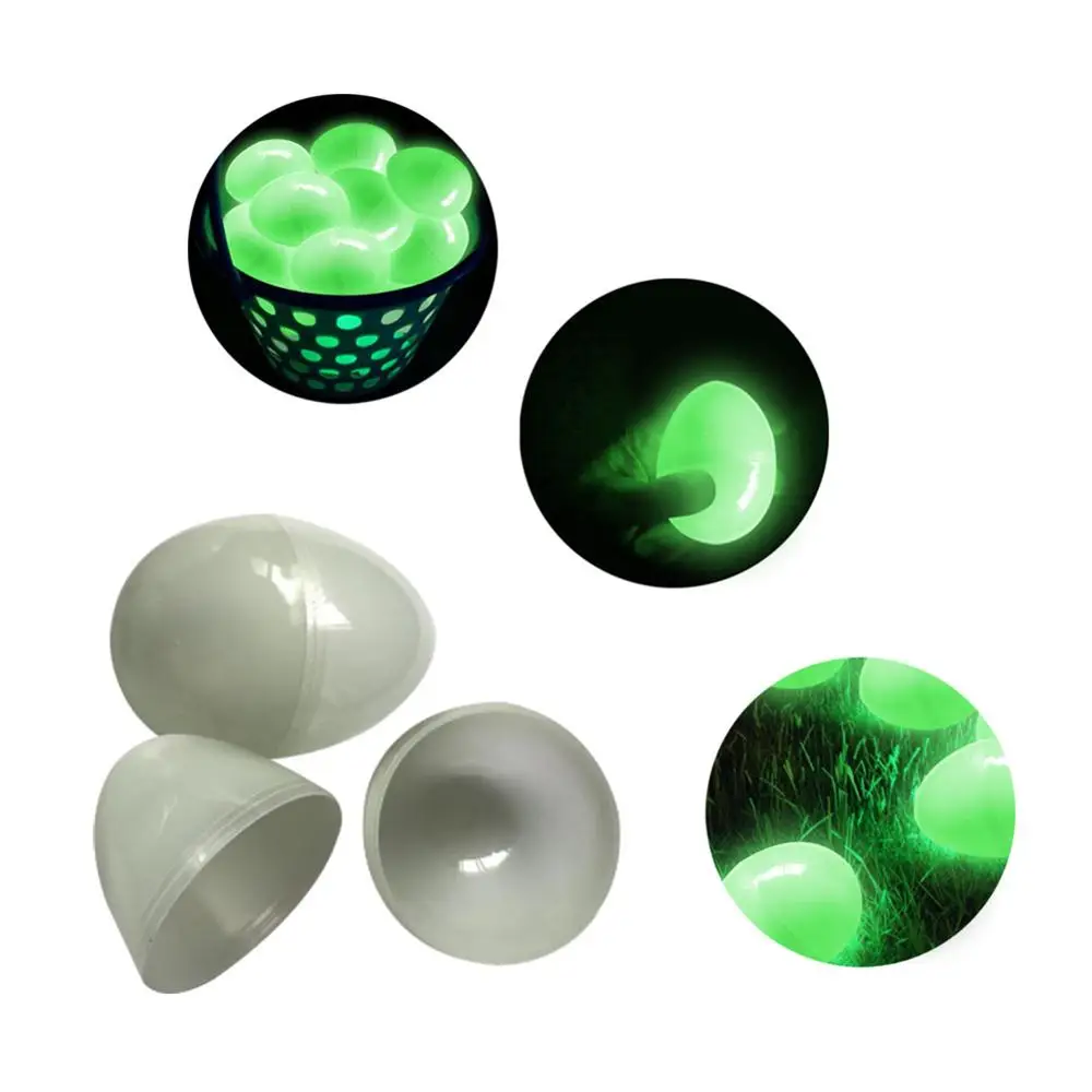 

6Pcs Easter Luminous Plastic Egg Shell Party Favors Candy Gift Storage Container