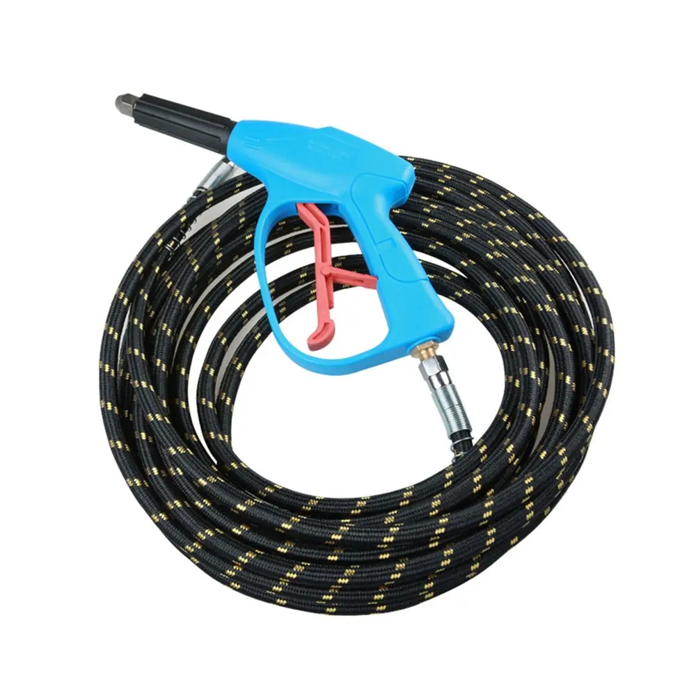 

4000 PSI Black 3/8" x 50 FT 1 Layers of High Tensile Wire Braided Rubber Wrapped Pressure Washer Hose with Couplers
