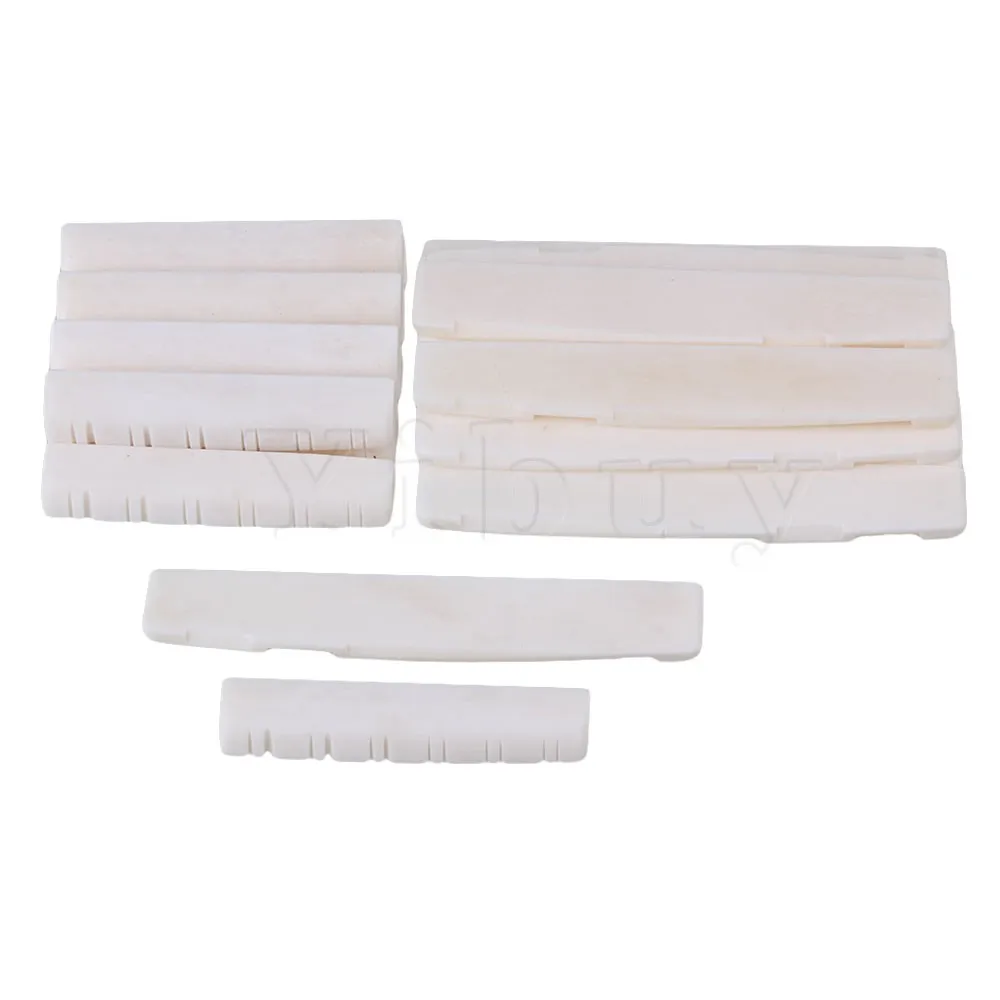 

Yibuy 10 x Beige Oxen Bone 49x6x9mm Nut 76x3x13mm Saddle for 12-String Folk Guitaruitar