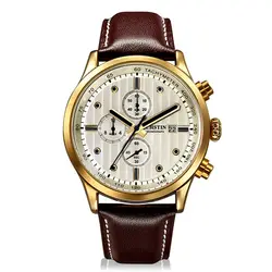 OCHSTIN GQ042 водонепроницаемые мужские s часы лучший бренд Роскошные Кварцевые часы мужские наручные часы из натуральной кожи мужские