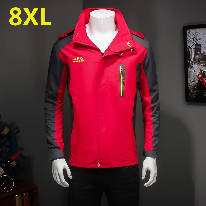 Большие размеры 10xl 8xl 6xl, новая весенняя куртка, Мужская брендовая одежда, модная куртка с капюшоном, пальто, мужская повседневная верхняя одежда высшего качества для мужчин